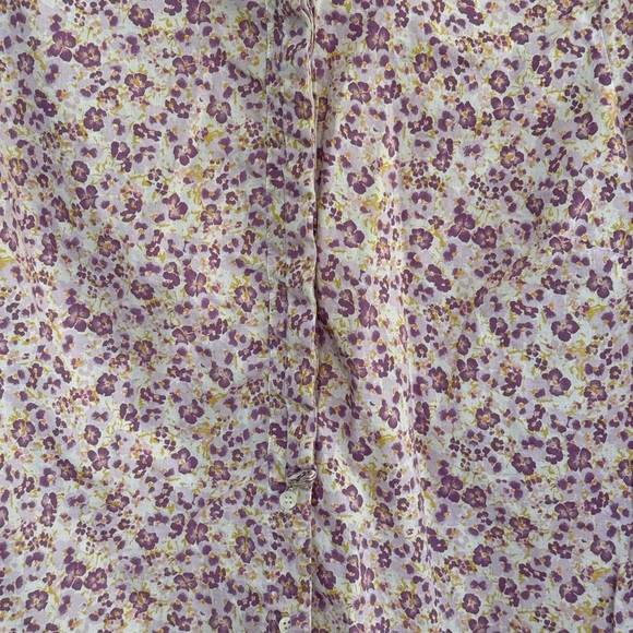 J. Crew Purple Floral Button Down Shirt - Picture 7 of 9